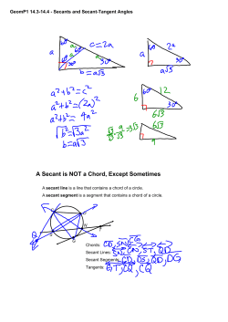 GeomP1 14.3-14.4 - Secants and Secant