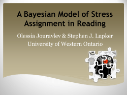 Bayesian Model of Stress Assignment