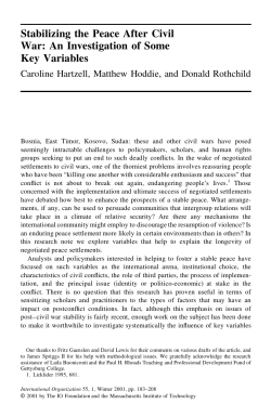Stabilizing the Peace After Civil War: An Investigation of