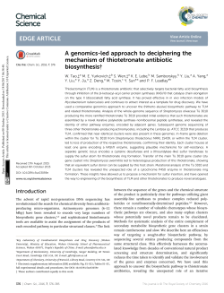 A genomics-led approach to deciphering the