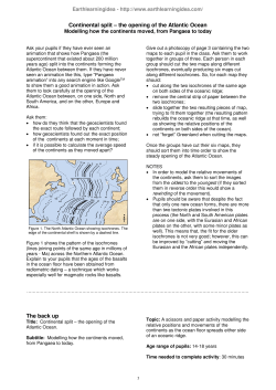 the opening of the Atlantic Ocean