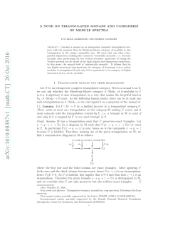 A note on triangulated monads and categories of module spectra