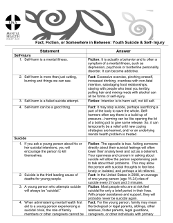 Statement Answer Fact, Fiction, or Somewhere in Between: Youth