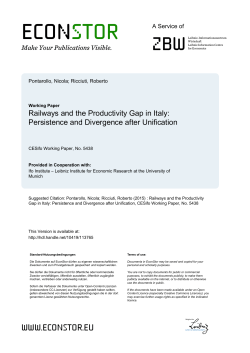 Railways and the Productivity Gap in Italy