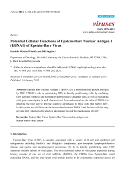 Potential Cellular Functions of Epstein