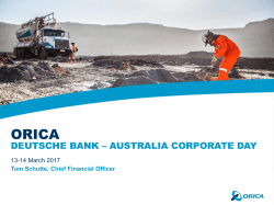 deutsche bank &ndash; australia corporate day