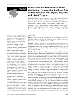 Pollen-based reconstructions of biome distributions