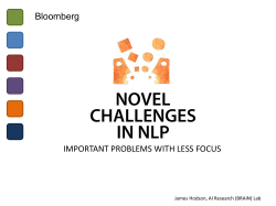 Bloomberg IMPORTANT PROBLEMS WITH LESS FOCUS