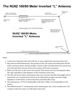 The NU8Z 160/80 Meter Inverted “L” Antenna