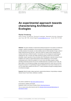 An experimental approach towards characterizing Architectural