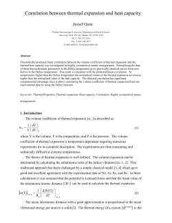 Correlation between thermal expansion and heat