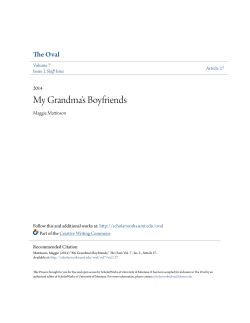 My Grandma`s Boyfriends - ScholarWorks @ UMT