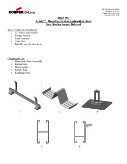 ARISTA Monolithic Mounting System Instruction