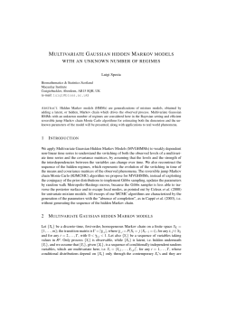 multivariate gaussian hidden markov models with an unknown