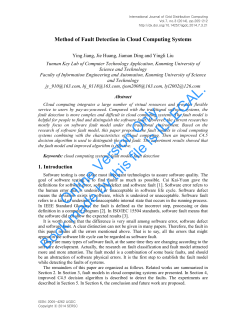 Method of Fault Detection in Cloud Computing Systems
