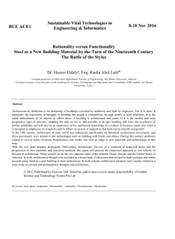 Rationality versus Functionality Steel as a New Building
