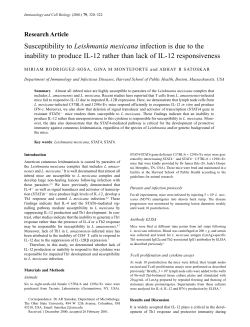 Susceptibility to Leishmania mexicana infection is due to the inability