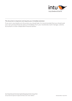 intu scrip dividend scheme 2012 PDF 505.9KB
