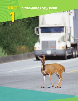 Unit 1 Sustainable Ecosystems