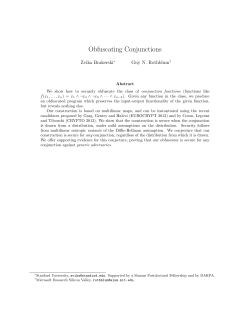 Obfuscating Conjunctions - Cryptology ePrint Archive
