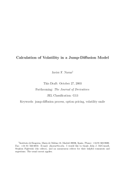 Calculation of Volatility in a Jump-Diffusion Model