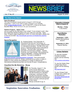 August 19, 2016 - Coast Colleges