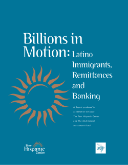 Latino Immigrants, Remittances and Banking