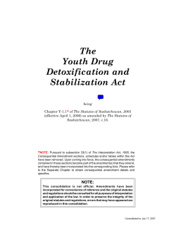 The Youth Drug Detoxification and Stabilization Act
