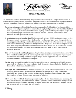 January 12, 2017 - Fellowship Presbyterian Church
