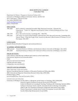 Curriculum Vitae - College of Literature, Science, and the Arts