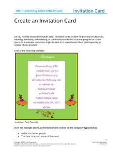 Create an Invitation Card