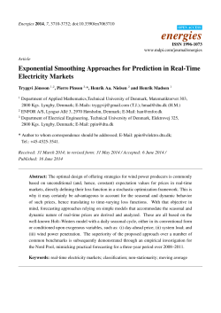 Exponential Smoothing Approaches for Prediction in
