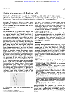 Clinical consequences of deletion lp35