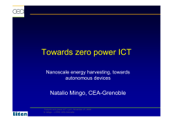 Towards zero power ICT
