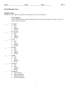Unit 9 Practice Test