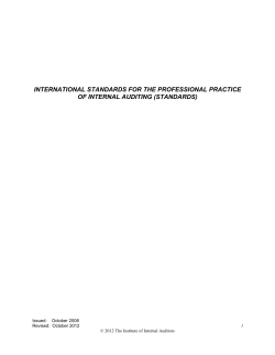 international standards for the professional practice of internal auditing
