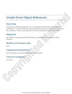 Unsafe Direct Object References