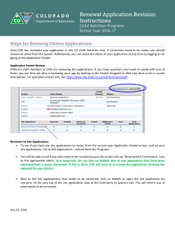 Application Revision Instructions