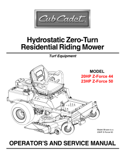 Hydrostatic Zero-Turn Residential Riding Mower