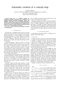 Automatic creation of a concept map