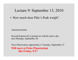 Lecture 9: September 13, 2010
