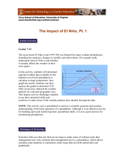 The Impact of El Ni&ntilde;o, Pt. 1