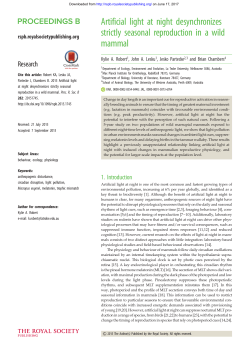 Artificial light at night desynchronizes strictly seasonal reproduction