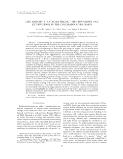 LIFE-HISTORY STRATEGIES PREDICT FISH INVASIONS AND