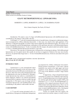 GIANT RETROPERITONEAL LIPOSARCOMA