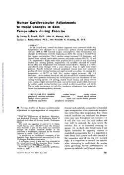 Human Cardiovascular Adjustments to Rapid Changes in Skin