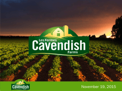 Cavendish Farms - Government of PEI