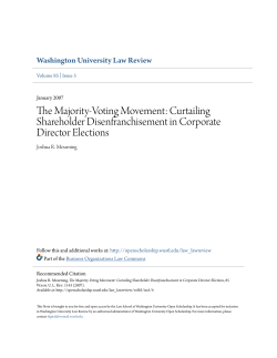 The Majority-Voting Movement: Curtailing Shareholder