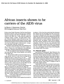 African Insects Shown To Be Carriers of the AIDS Virus