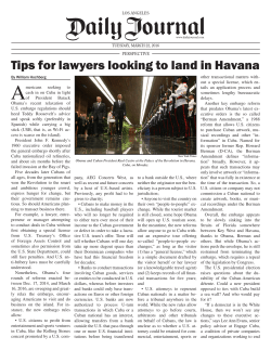 Tips for lawyers looking to land in Havana